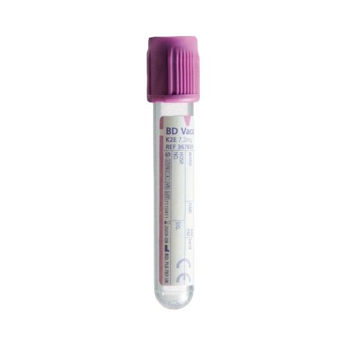 BD Vacutainer K2EDTA Plus Tube, 4mL, Lavender x 100