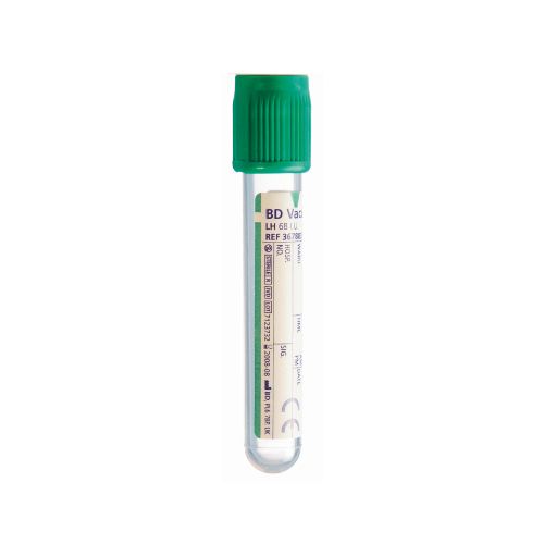 BD Vacutainer Lithium Heparin Plasma+ Tube, 4mL, DrkGrn x100