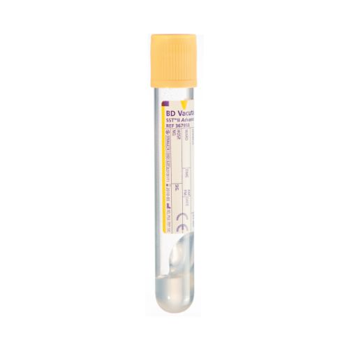 BD Vacutainer SST II Advance Plus Tube, 8.5mL, Gold x 100