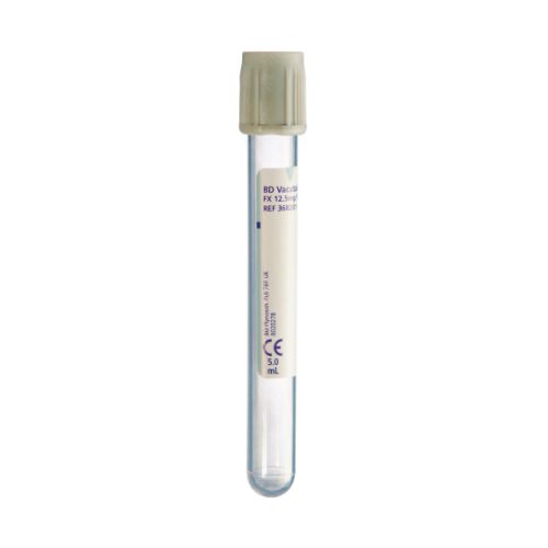 BD Vacutainer Fluoride/Oxalate +Tube, 5mL, Grey x 100