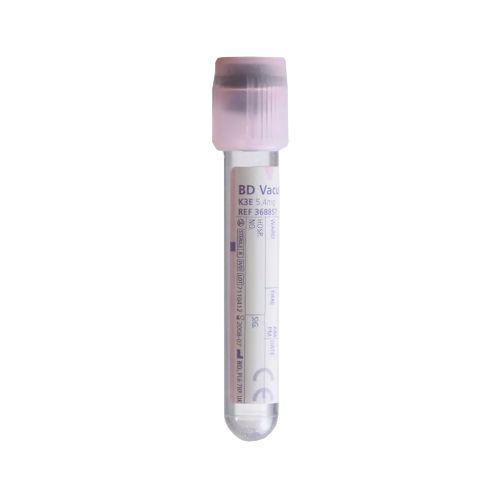 BD Vacutainer K3EDTA+ Tube, 3mL, Translucent Lavender x 100