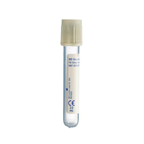 BD Vacutainer Fluoride/Oxalate +Tube, 2mL, Opaque Grey x 100