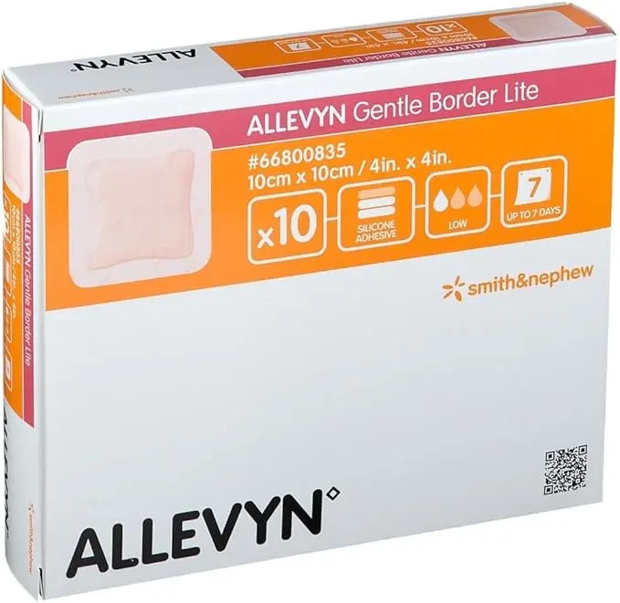 Allevyn Gentle Border Lite Dressing - 10cm x 10cm x 10
