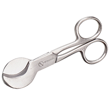U.S.A. Pattern Umbilical Scissors - Straight, 10cm x 35