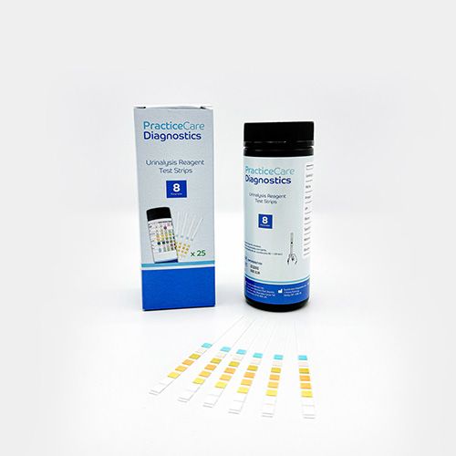 PracticeCare Urinalysis Strips - 8 Parameters x 25