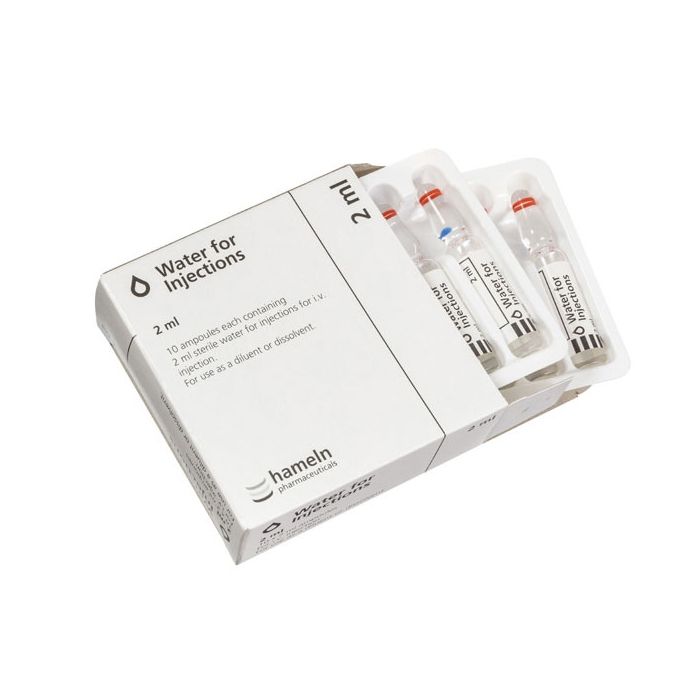 Water for Injection 2ml x 10 amps (glass ampoules)
