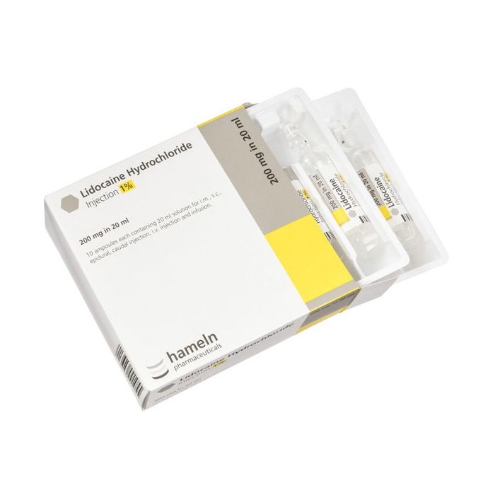 Lidocaine 1% 20ml Amp x 10