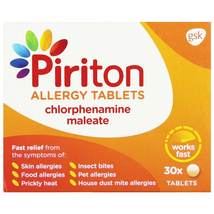 Piriton Allergy Tablets 4mg x 30