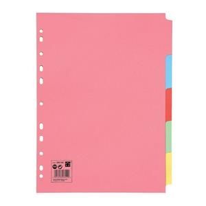 A4 Subject Dividers - Multipunched Manilla (5Part) x 1