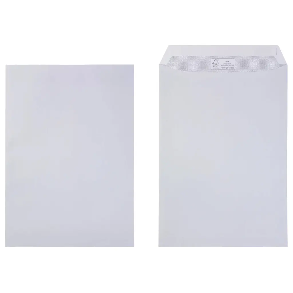 C4 Peel & Seal Envelopes White 100gsm 229x324mm x250