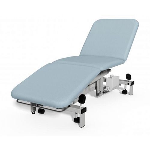 Plinth Medical 3 Section Hydraulic Couch - Cool Blue