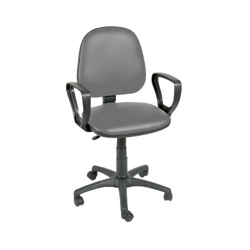 Gas Lift Chair with Arms - Grey