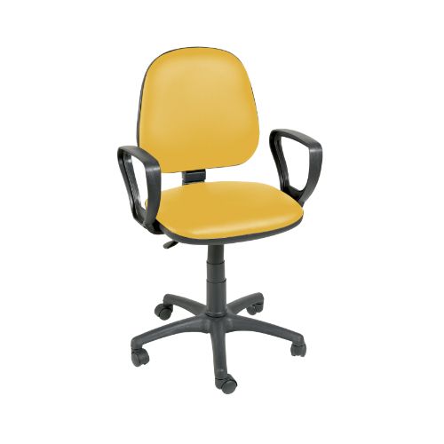 Gas Lift Chair with Arms - Yellow