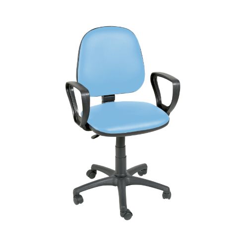 Gas Lift Chair with Arms - Sky Blue