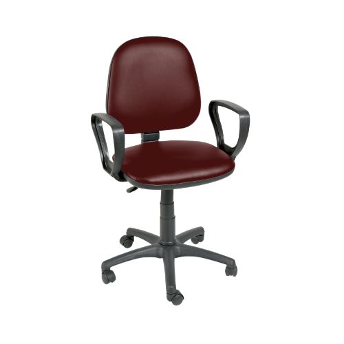 Gas Lift Chair with Arms - Red Wine
