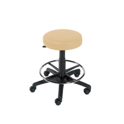 Gas Lift Stool with Foot Ring - Beige