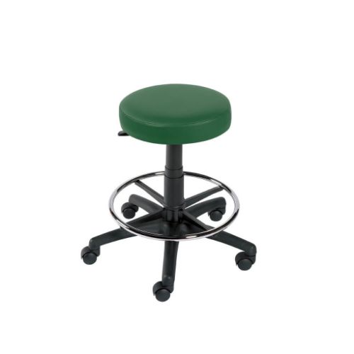 Gas Lift Stool with Foot Ring - Green