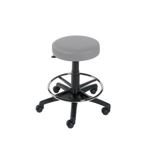 Gas Lift Stool with Foot Ring - Grey