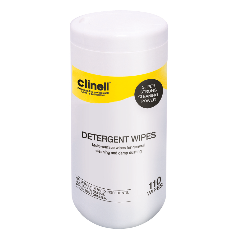 Clinell Detergent Wipes Tub x 110
