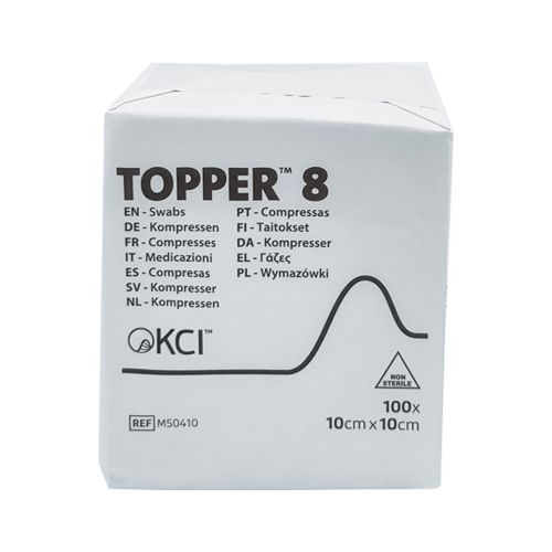 Topper 8 Swabs Non Sterile 10cm x 10cm 4-ply x 100