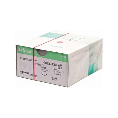 BBraun Dafilon 3/8 circle R.C., 24mm,45cm,Blue,3-0 (2) x 36