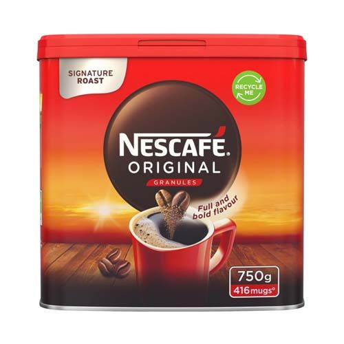 Nescafé Original Caffeinated Inst Coffee Can Med-Dark 750g