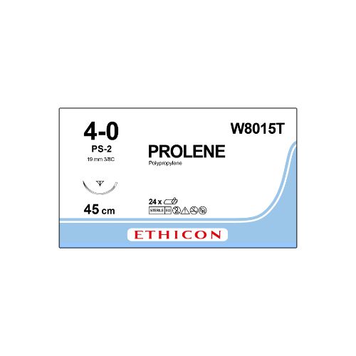 Prolene Blue 4/0 19mm 3/8 Reverse Cutting Prime Needle x 24