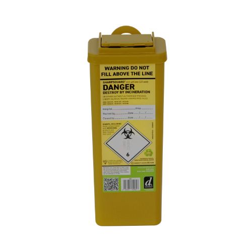 SHARPSGUARD 0.5L Sharps Bin (Needle Remover) - Yellow