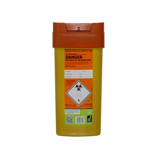 SHARPSGUARD 0.6L Sharps Bin - Orange