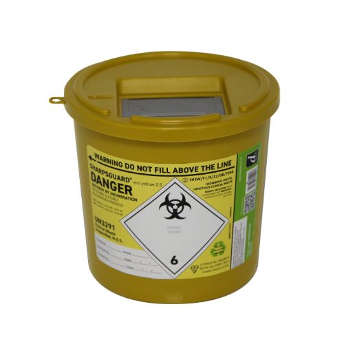 SHARPSGUARD 2.5L Sharps Bin - Yellow DD472YLR/N