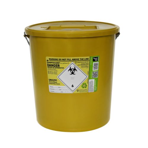 SHARPSGUARD 22L Sharps Bin - Yellow