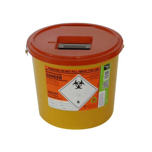 SHARPSGUARD 7L Sharps Bin - Orange DD473OLR