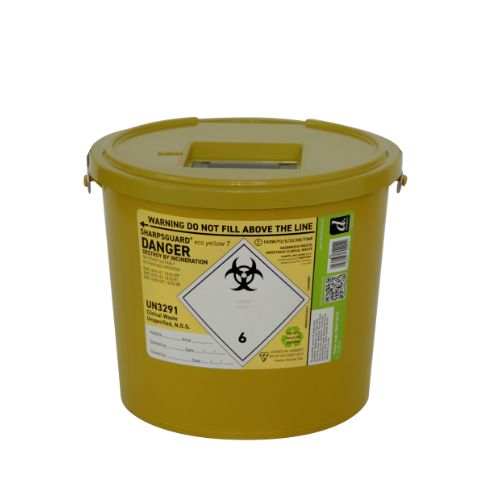 SHARPSGUARD 7L Sharps Bin - Yellow DD473YLR