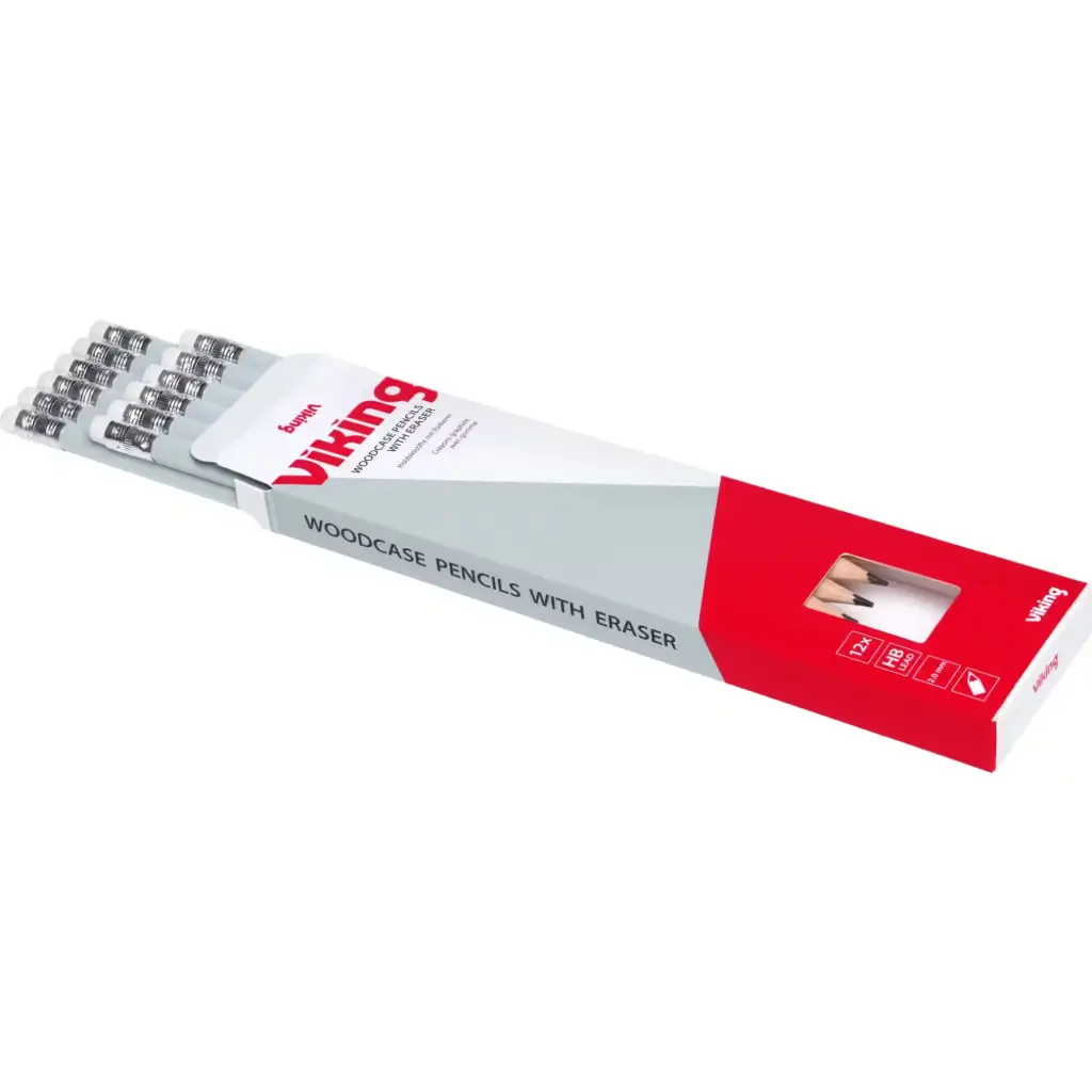 Pencil with Eraser HB - Pack of 12