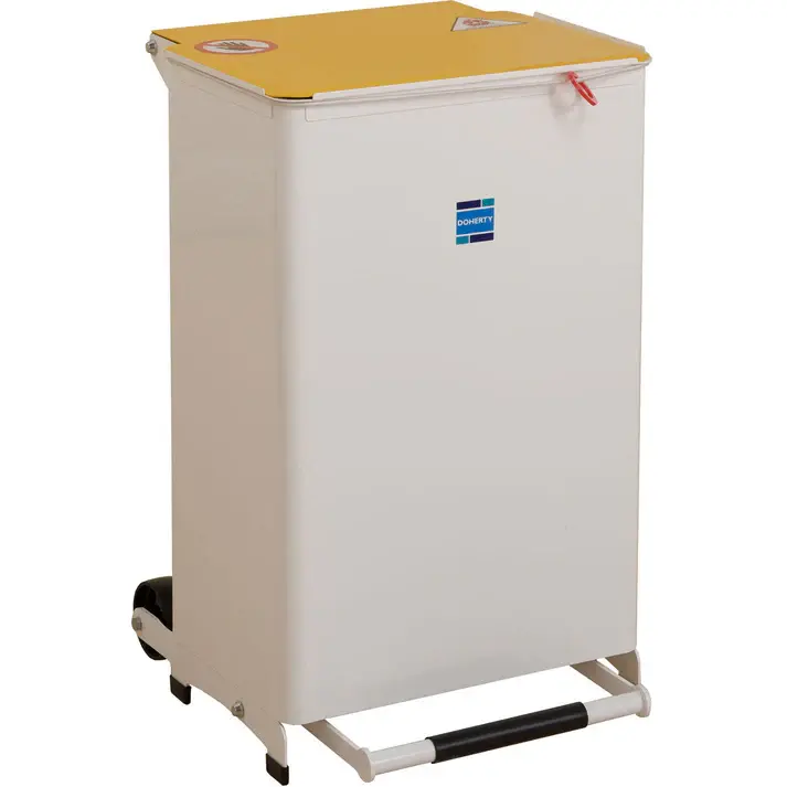Kendal Waste Bin 50 Litre (Solid Body)(Yellow Lid)