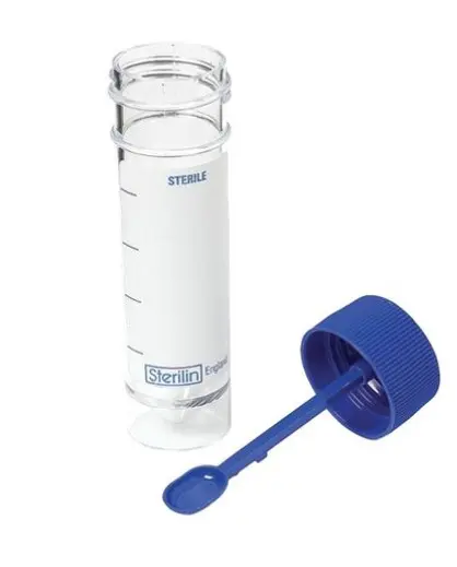 Sterilin 30ml Stool Sample Pot with Label and Spoon x 1