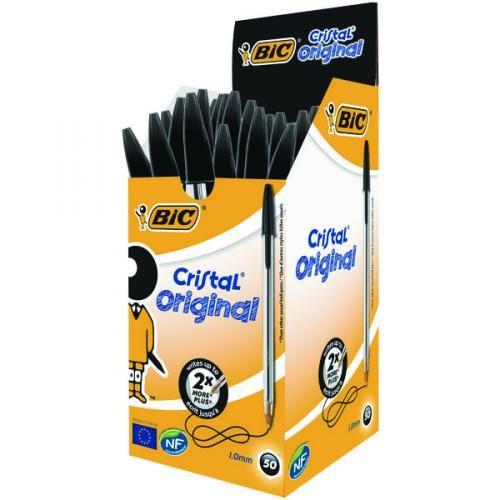 BIC Cristal Medium Ballpoint Pen Black x 50