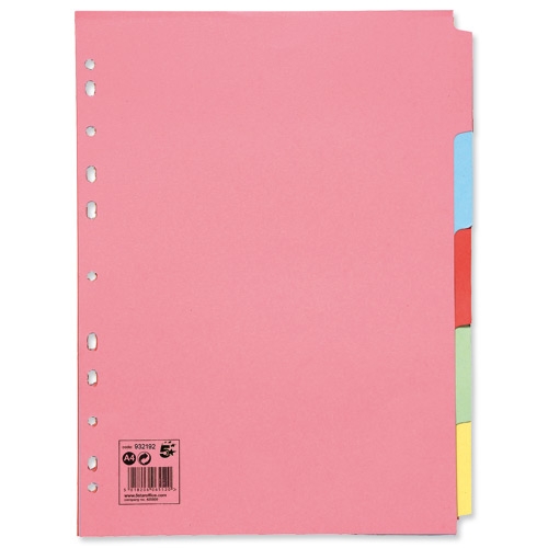 Subject Divider A4 Multi-Punched 5-part x 1