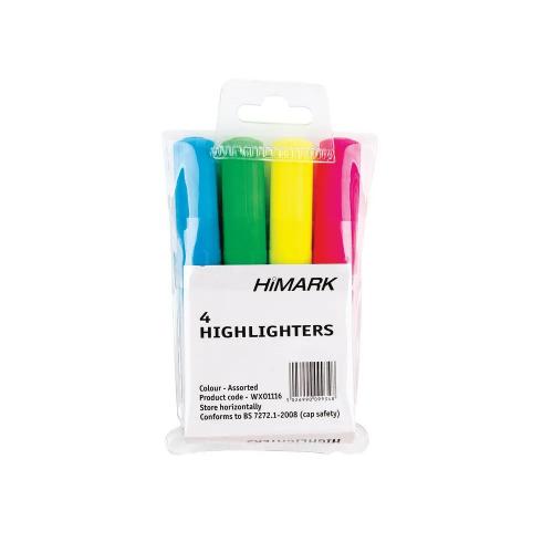 Highlighter Pen Assorted x 4