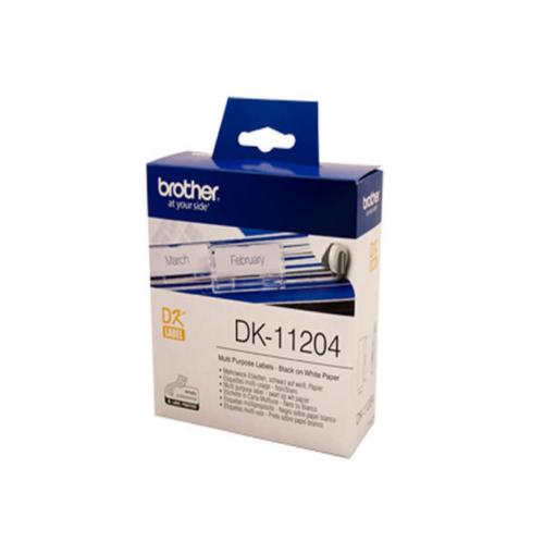 Brother Black on White Paper Multi Purpose Labels DK11204 x 1