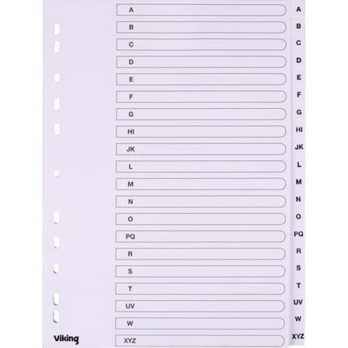 Index A4 Multi-Punched A-Z 20-Part Reinforced Tabbed Dividers x 1