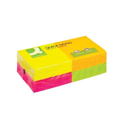 Quick Notes 76 x 76mm Neon (KF10508) (Sticky Notes) x 12