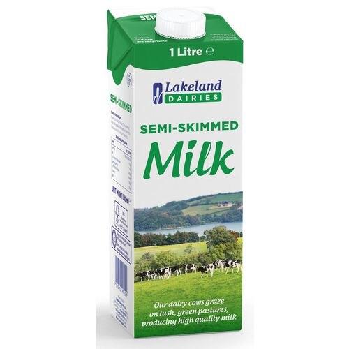 Lakeland DAIRIES UHT Semi-Skimmed Milk Long Lasting 1L  x 12