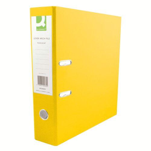 Q Connect Lever Arch File 70 Plastic A4 Up Yellow x 1