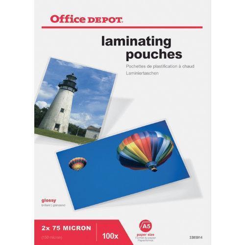Laminating Pouches 150 Micron A5 Clear Gloss  x 100