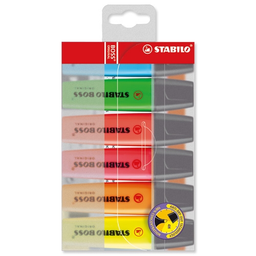Stabilo Boss Original Highlighters - Assorted x 6