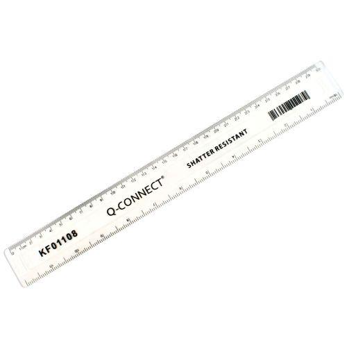 Helix Plastic Ruler 300mm Clear x 1