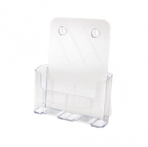Deflecto A4 Portrait High Back Single Compartment Literature Holder Transparent x 1