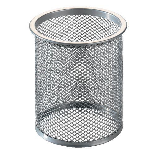 Mesh Desk Tidy Holder/ Pencil Cup - Silver x 1