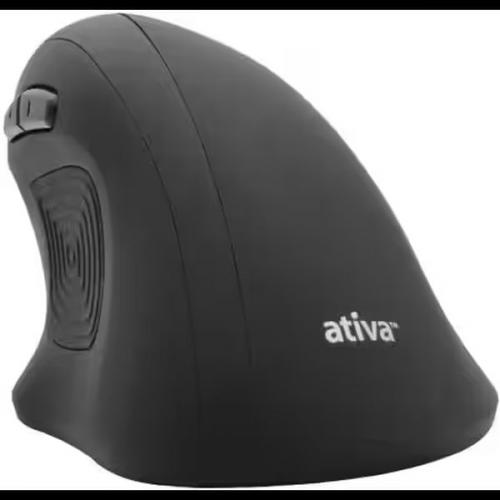 Ativa Wireless Ergonomic Mouse ERGO Optical For Right-Handed Users USB-A Nano Receiver Black x 1